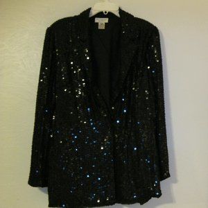 silk sequined evening jacket